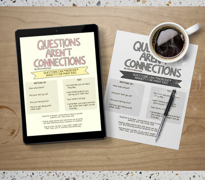 Printable PDF Download: Questions Aren’t Connections | Cultivating Conversations Beyond Q & A