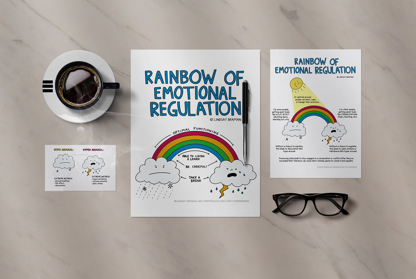 Printable PDF Download: Rainbow of Emotional Regulation | Social Emotional Learning Printable Bundle