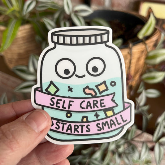 Mental Health Stickers: Self Care Starts Small