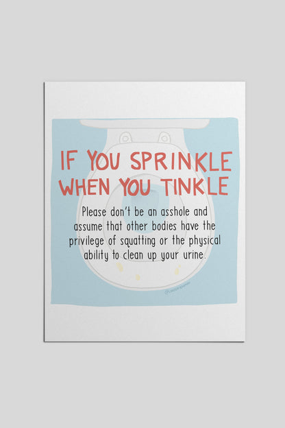 Printable PDF Download: If You Sprinkle | Body Justice in Everyday Life