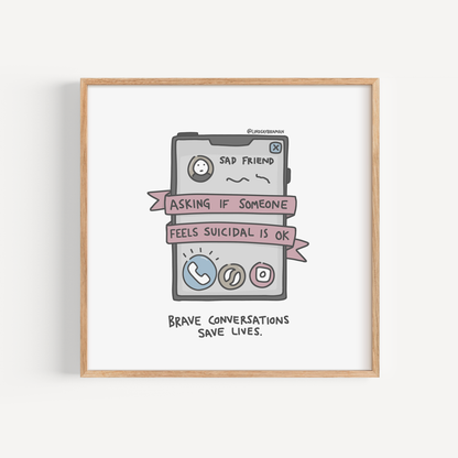 Art Print: Asking About Suicide is OK