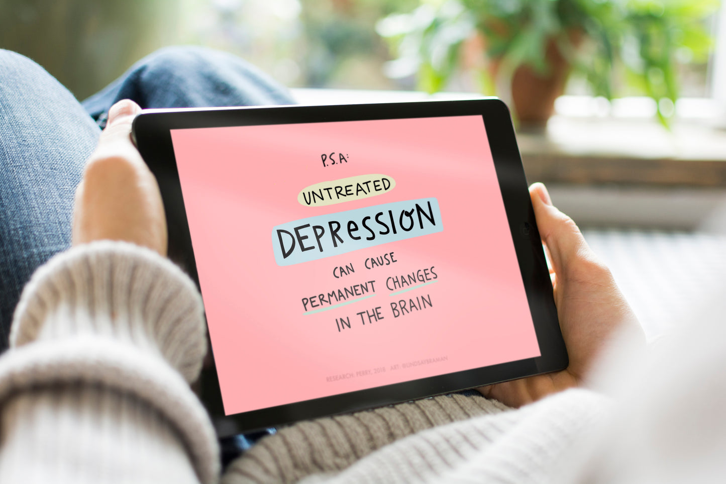 Printable PDF Download: Depression Can Cause Permanent Changes in the Brain | Psychoeducational Graphic on Brain Research