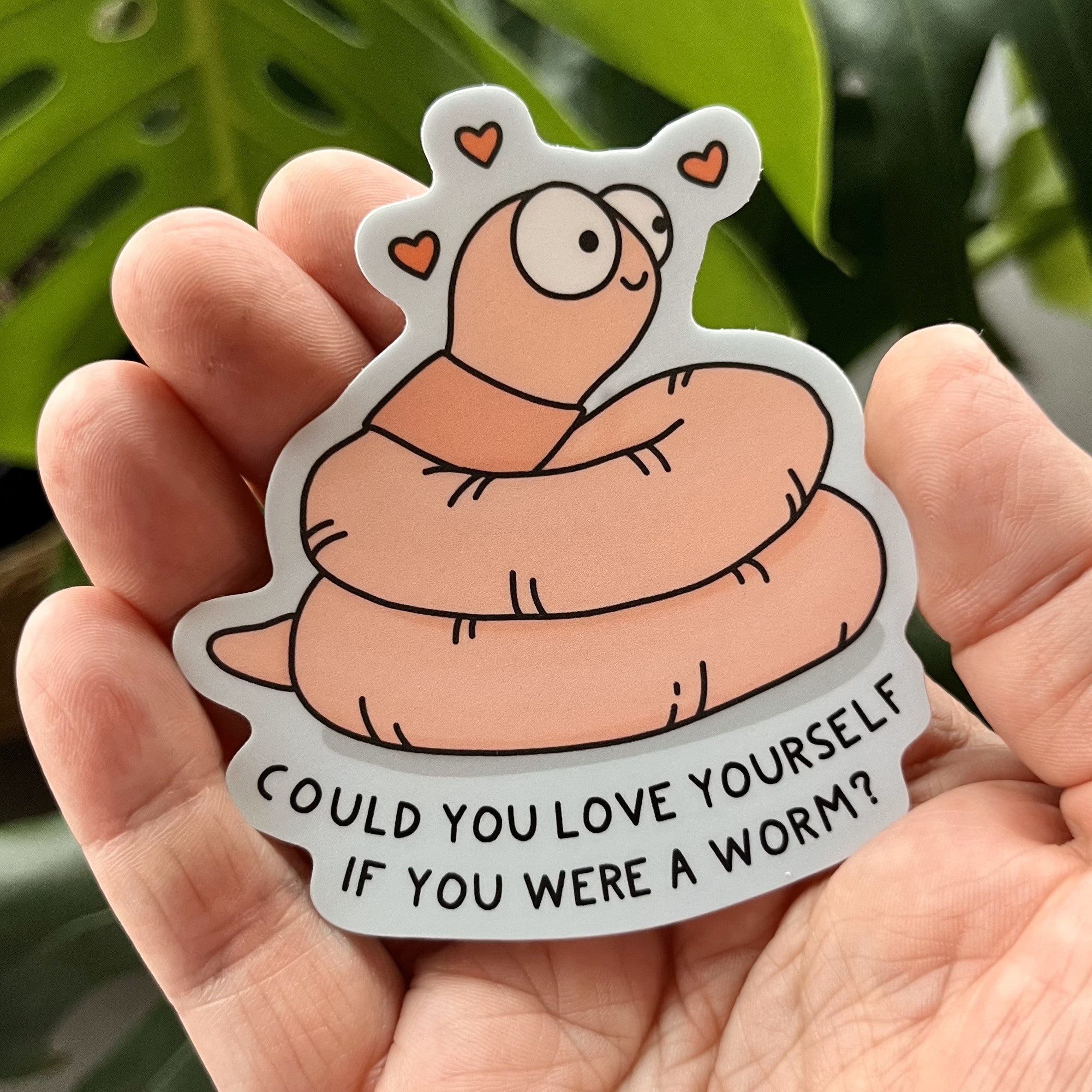 Wormrid Sticker Mental Health Stickers: Worm Love | Vinyl Sticker – lindsaybraman