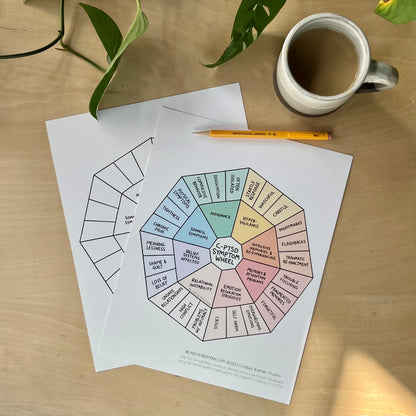 Printable PDF Download: C-PTSD Wheel | A Research-Backed Resource for Therapists & Trauma Survivors