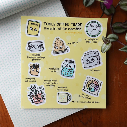 Mental Health Stickers: Tools of the Trade | Sticker Sheet