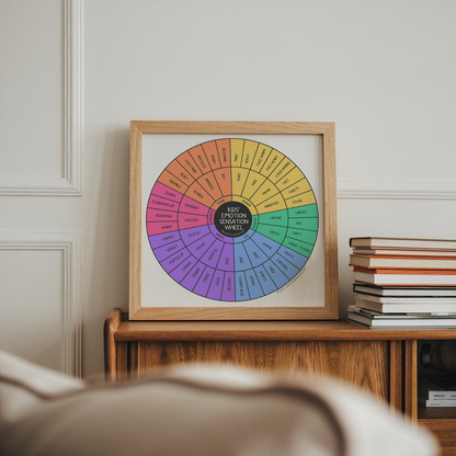 Art Print: Emotion Sensation Feeling Wheel for Kids (Color Version)