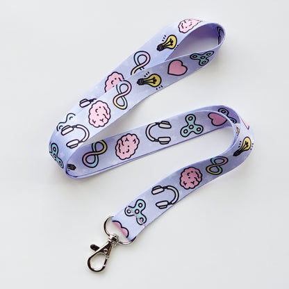 Lanyard: Neurodiversity Pride | Infinity Symbol, Brain, Fidget Art