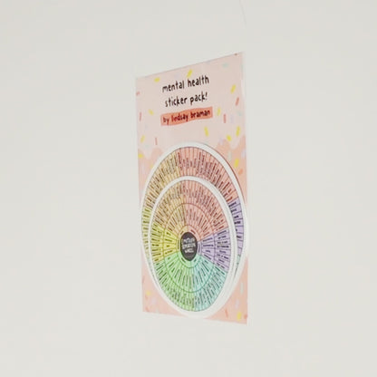 Mental Health Sticker Pack: Emotion Sensation Wheel | Set of 4 Stickers