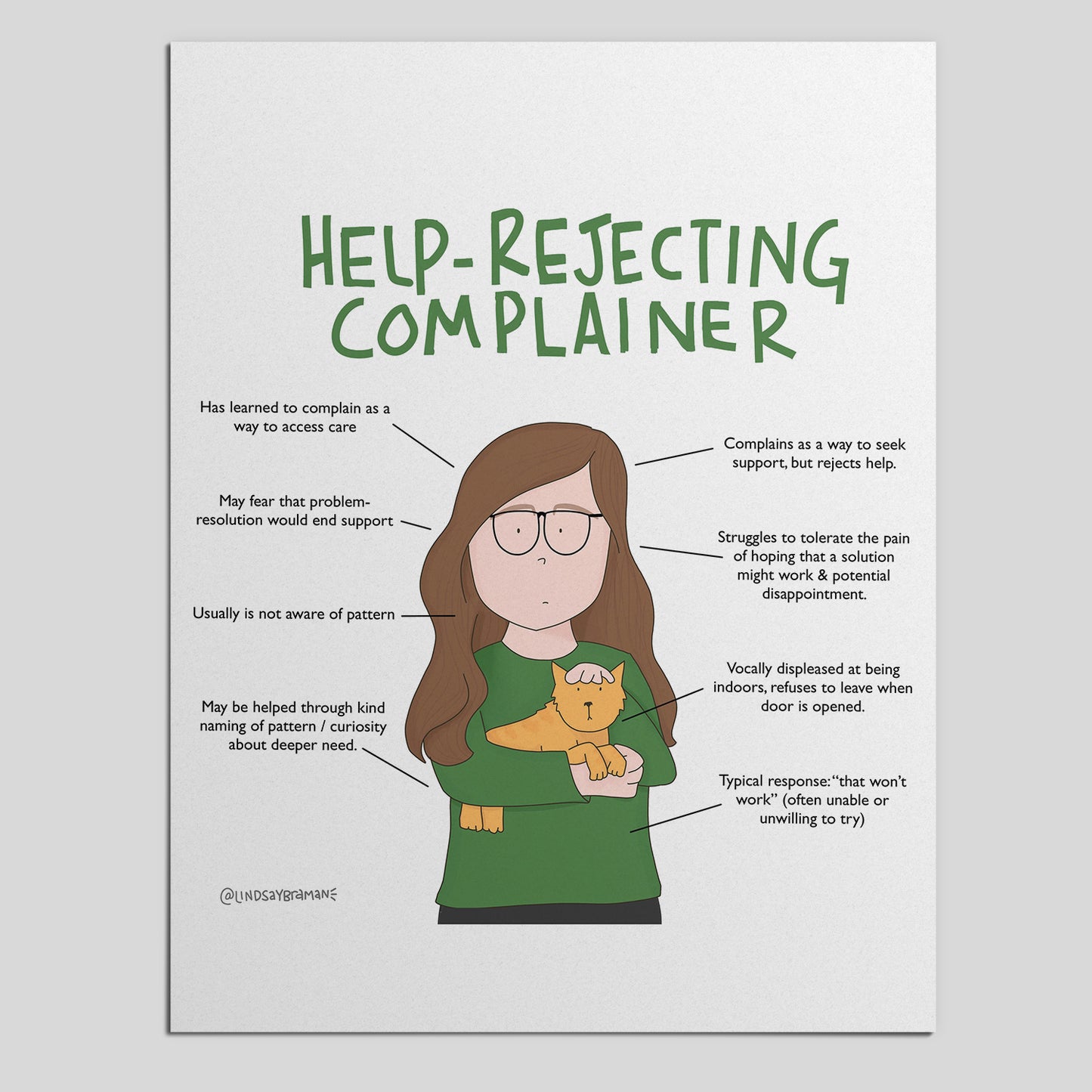 Printable PDF Download: A Compassionate Anatomy of a Help-Rejecting Complainer | A Printable Mini-Poster