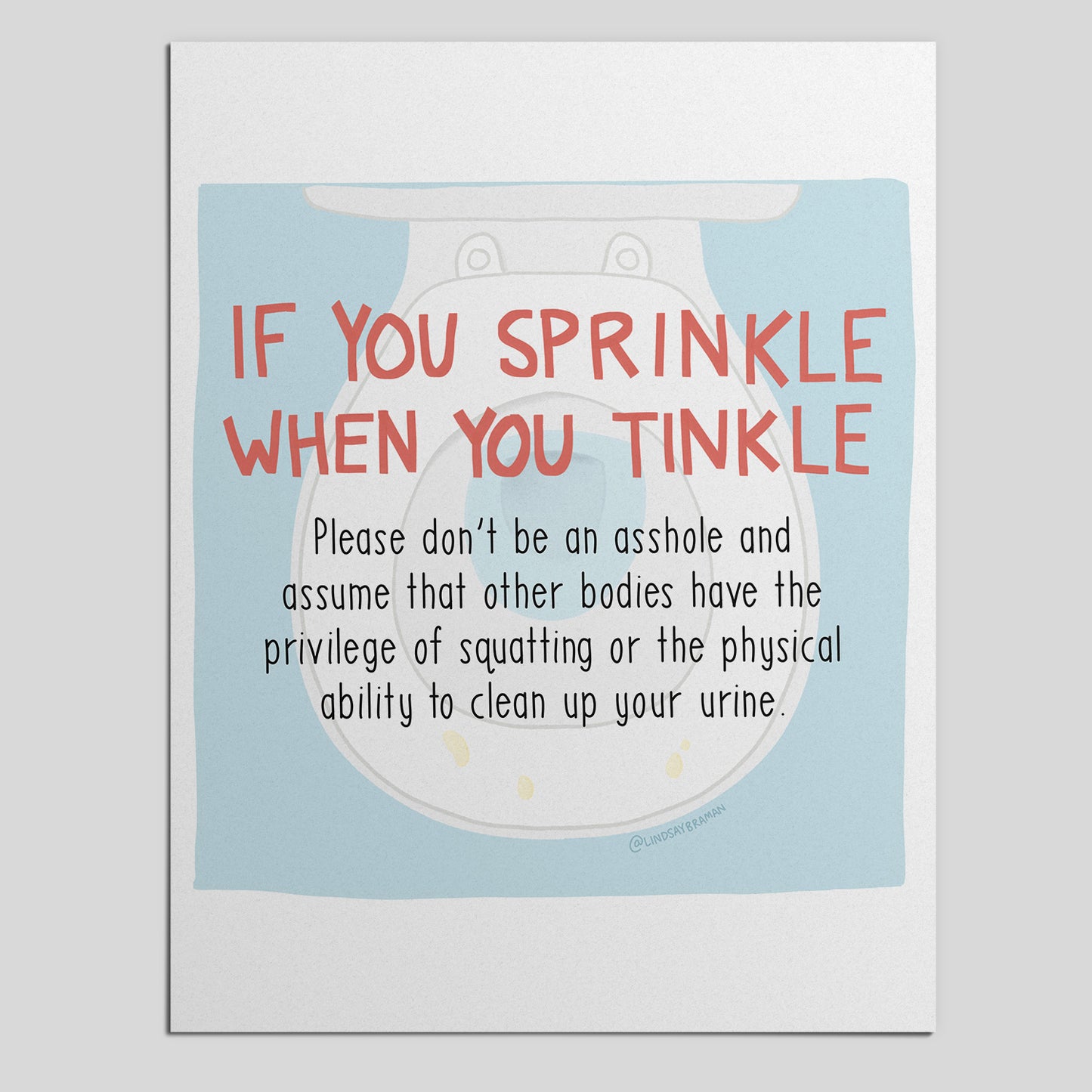 Printable PDF Download: If You Sprinkle | Body Justice in Everyday Life